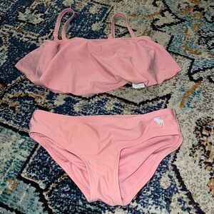 Abercrombie kids two piece swim in muted blush. VGUC. Size 11-12.